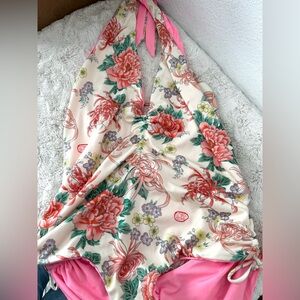 New We Are Hah In A Ruche Reversible Swim Suit